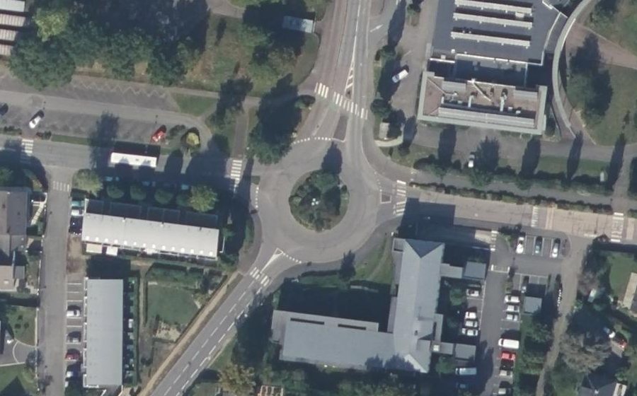 Vue aérienne du Rond-Point de l'Europe