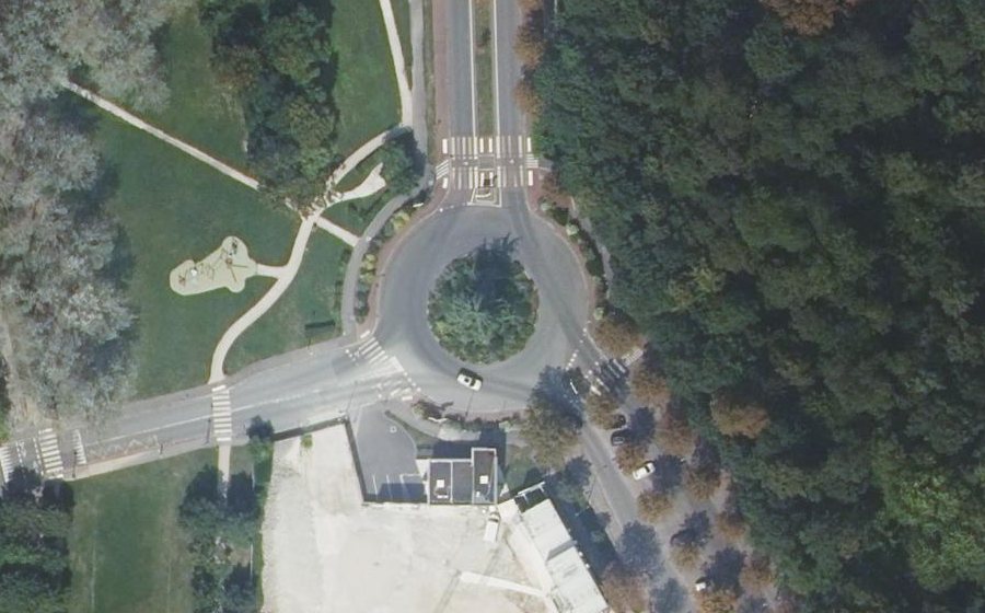 Vue aérienne du Rond-Point de Bergneustadt