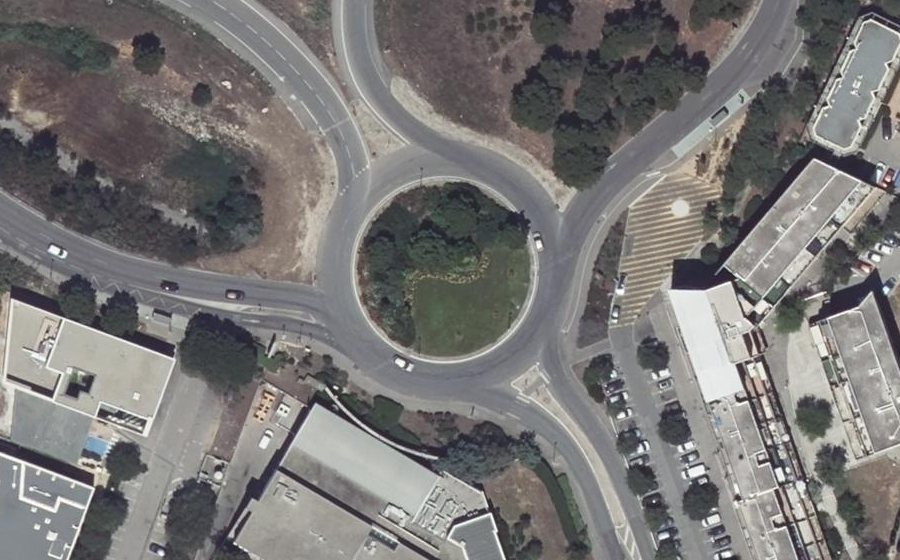 Vue aérienne du Rond-Point du XV Corps