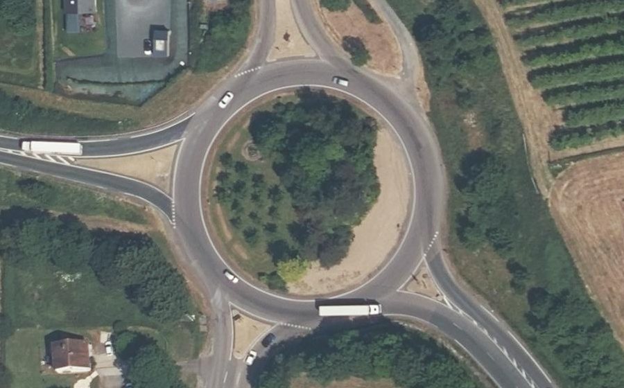 Vue aérienne du Rond-Point Martin Luther King