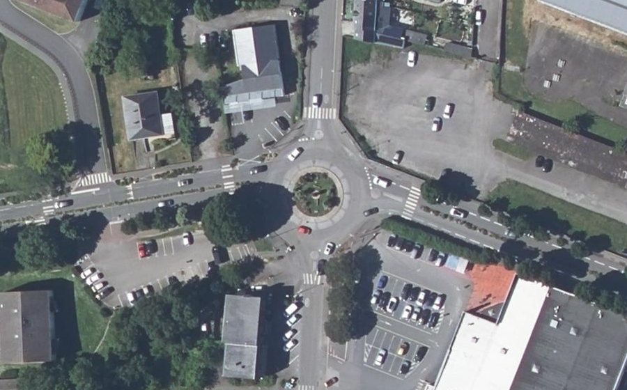 Vue aérienne du Place de la Déclaration des Droits de l'Homme et du Citoyen