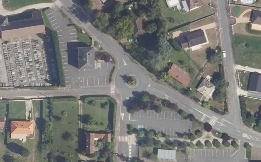 Vue aérienne du Ront-Point de la Liberté