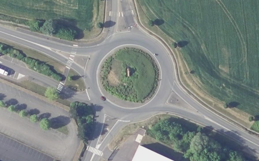 Vue aérienne du Rue Nationale
