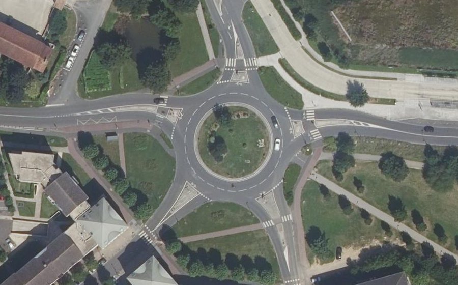 Vue aérienne du Rond-Point du Fresnes