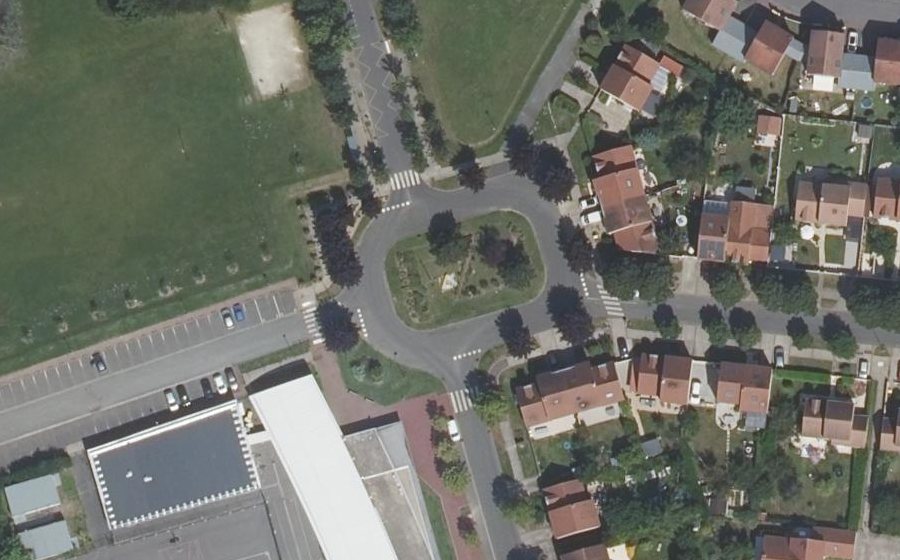 Vue aérienne du Place Louis Blériot
