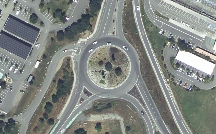 Vue aérienne du Rond-Point Terre