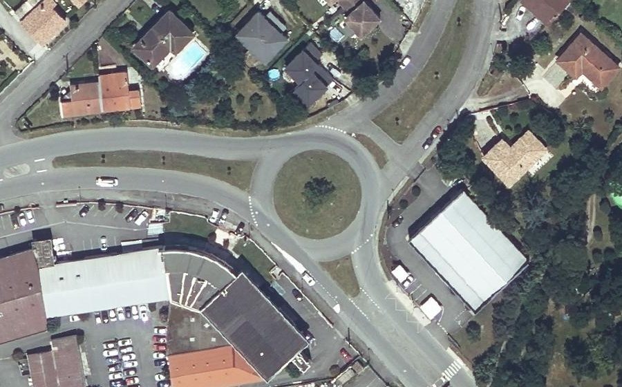 Vue aérienne du Rond-Point Mars