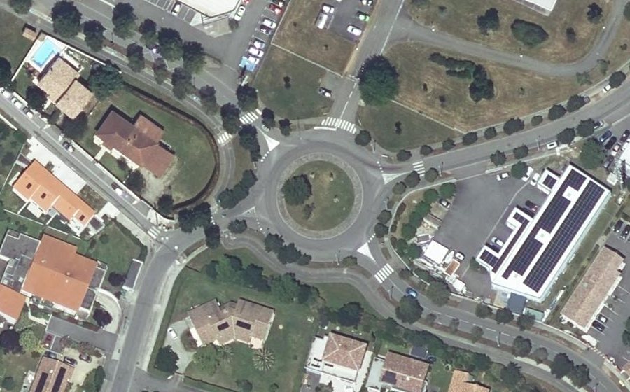 Vue aérienne du Rond-Point des 4 Saisons