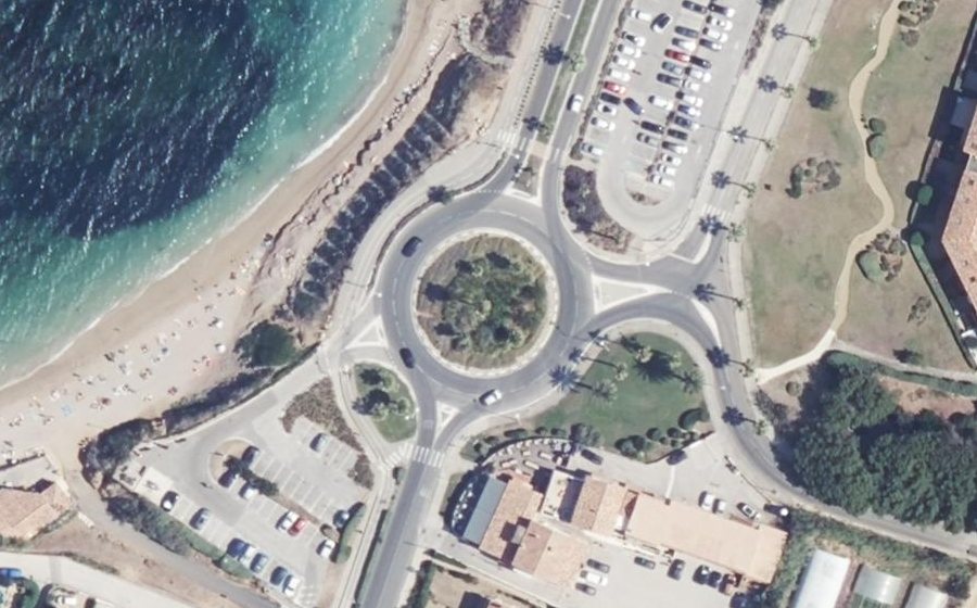 Vue aérienne du Rond-Point de la Légion d'Honneur