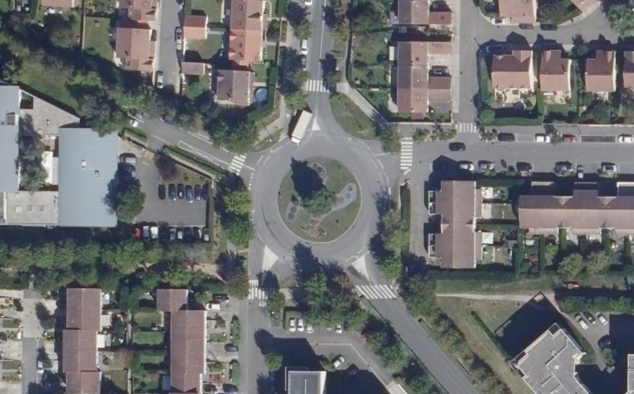 Vue aérienne du Place Simone Signoret