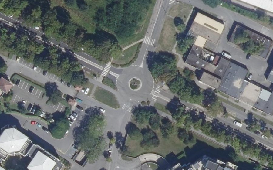 Vue aérienne du Rond-Point Gustave Doré