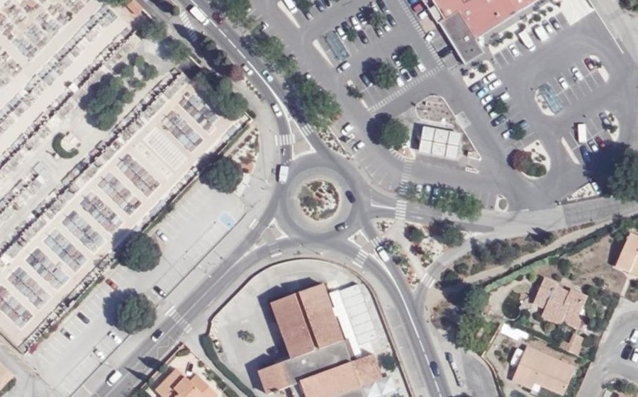 Vue aérienne du Rond-Point Bir-Hakeim
