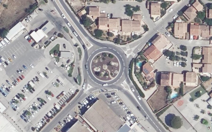 Vue aérienne du Rond-Point des Anciens Marins
