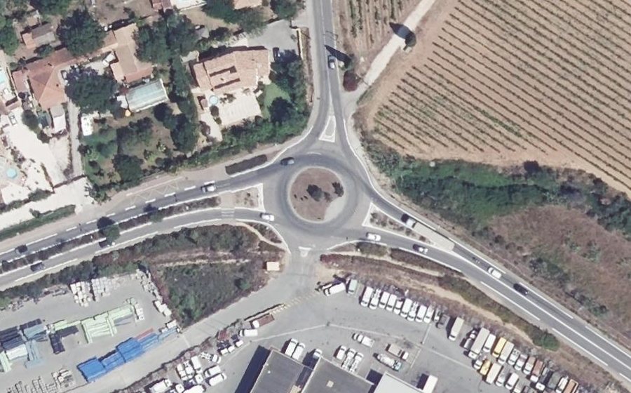 Vue aérienne du Rond-Point de la Garréjade