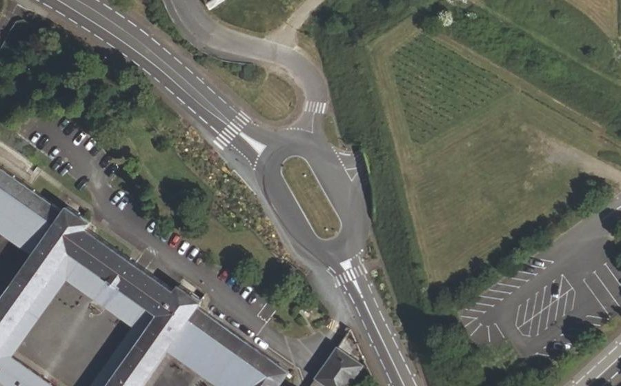 Vue aérienne du Rond-Point d'Anjou