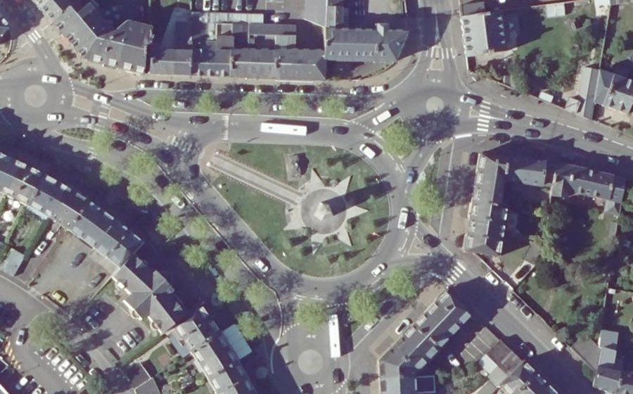 Vue aérienne du Place du Général Patton