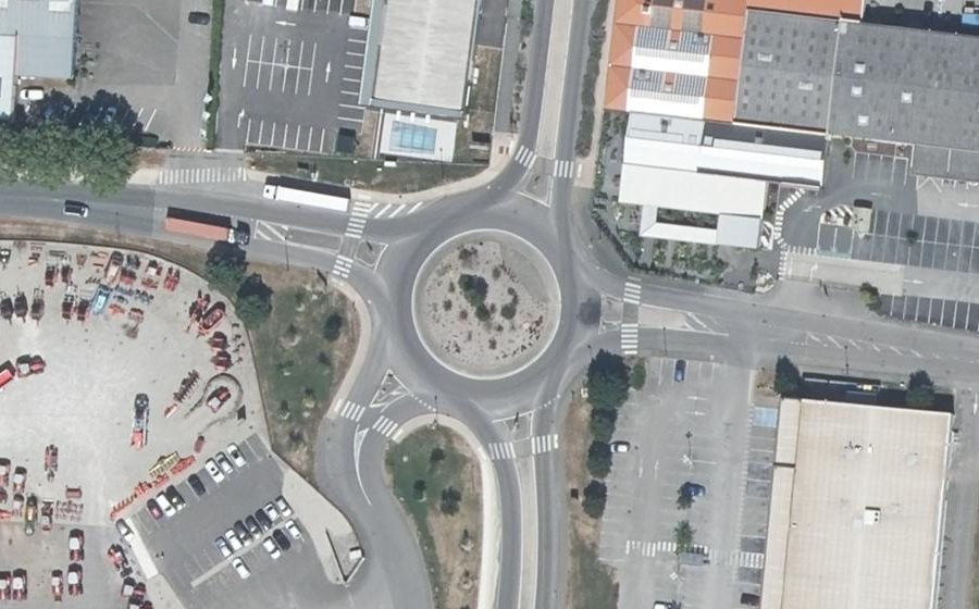 Vue aérienne du Rond-Point des Princes