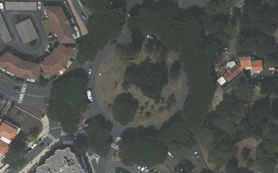 Vue aérienne du Rond-Point de La Palmyre