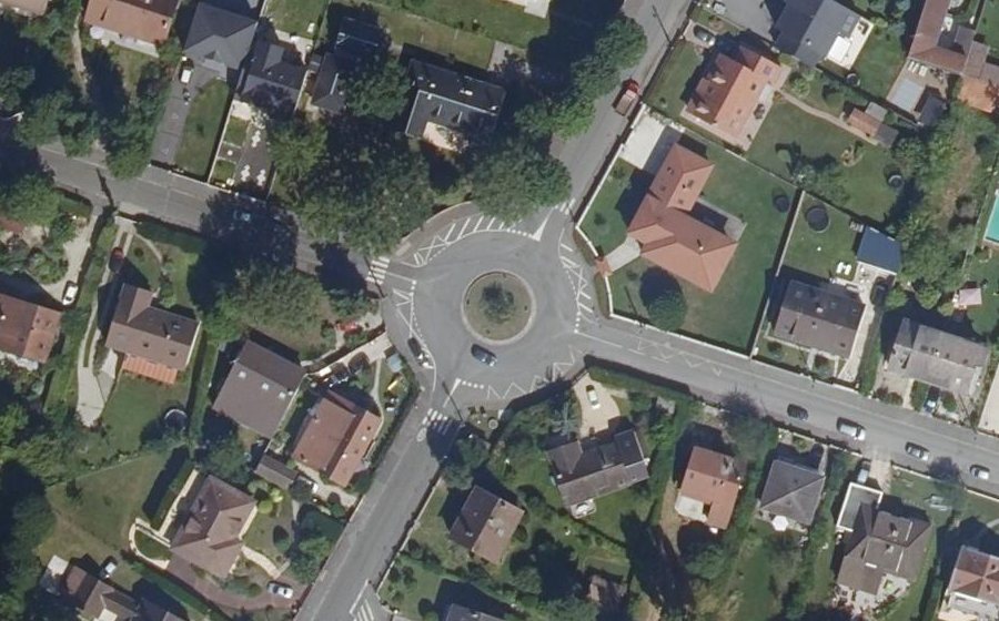 Vue aérienne du Rond-Point de la Chasse