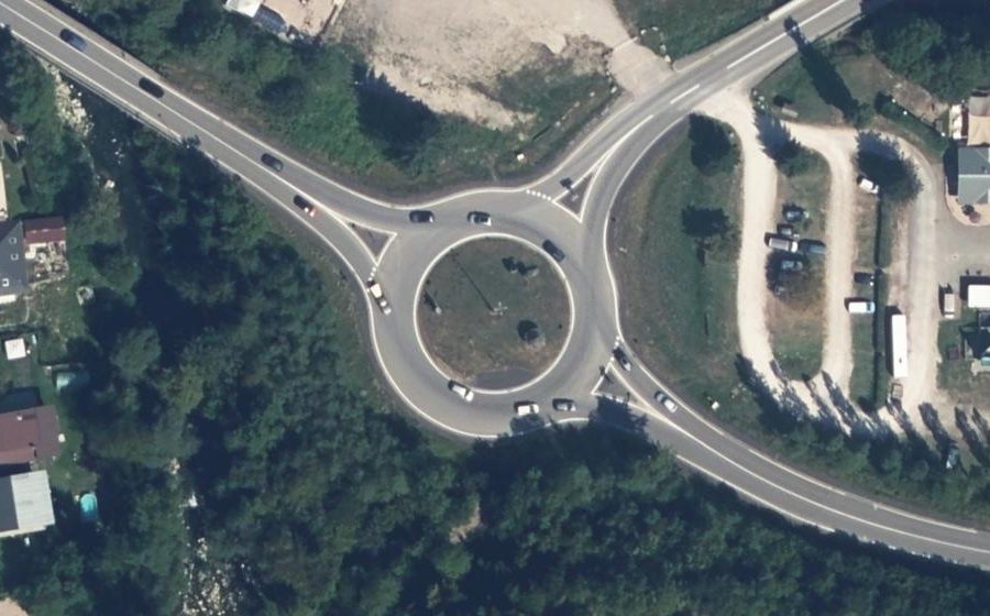 Vue aérienne du Rond-Point de Bioge