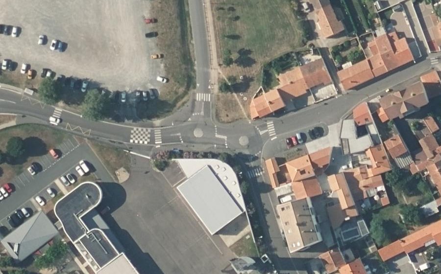 Vue aérienne du Rond point Centre de secours