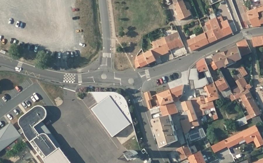 Vue aérienne du Rond point Charcot