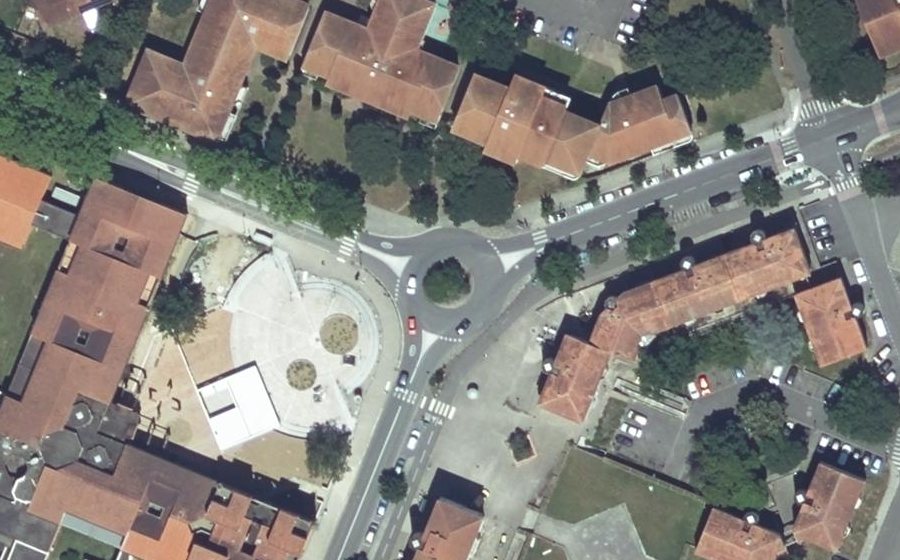 Vue aérienne du Rond-Point Victor Hugo