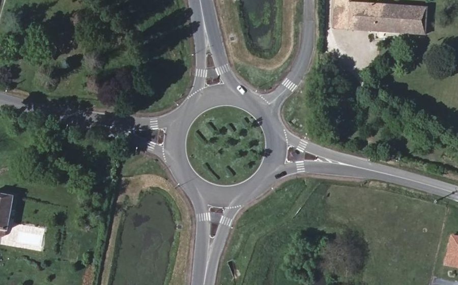 Vue aérienne du Giratoire du Chevalier Paysan