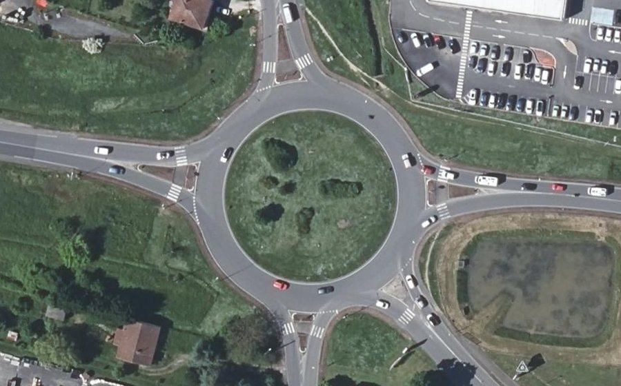 Vue aérienne du Giratoire de l'Agenais
