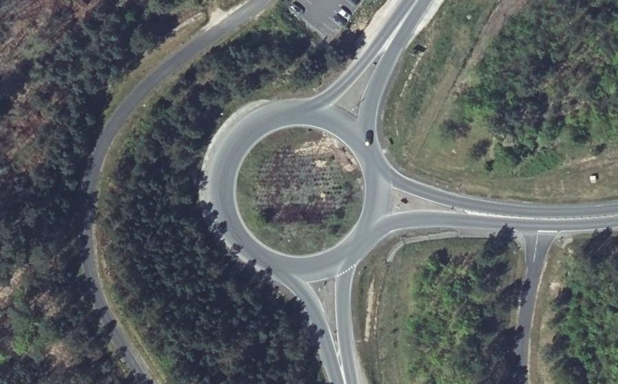 Vue aérienne du Route Aliénor d'Aquitaine