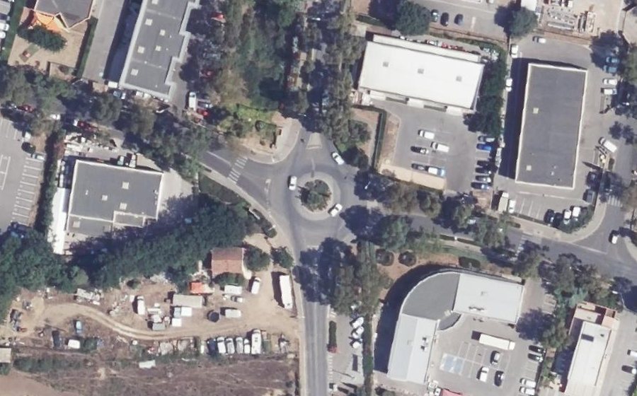 Vue aérienne du Rond-Point de Toulon
