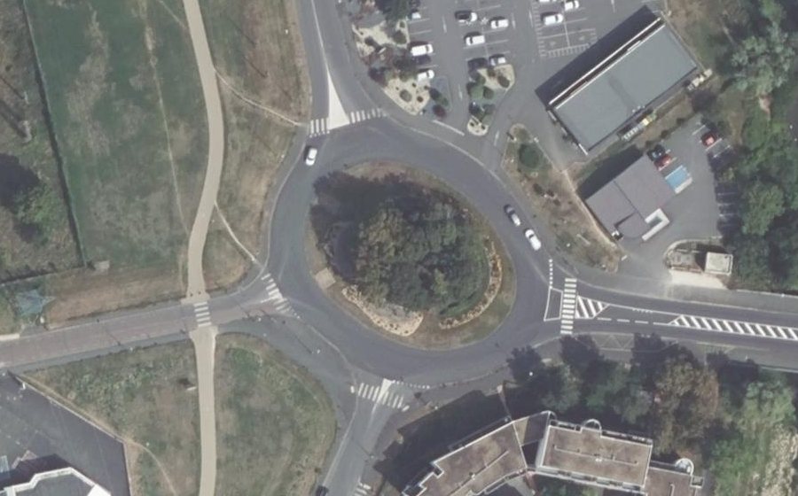 Vue aérienne du Rond-Point Jacques Duclos