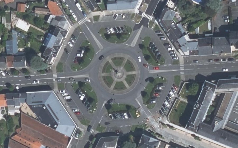 Vue aérienne de la Place de la République