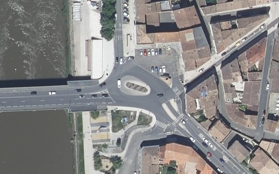 Vue aérienne du Place de Lattre de Tassigny