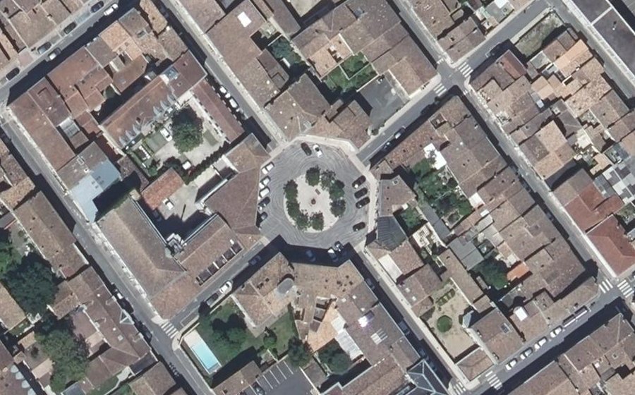 Vue aérienne du Place René Princeteau