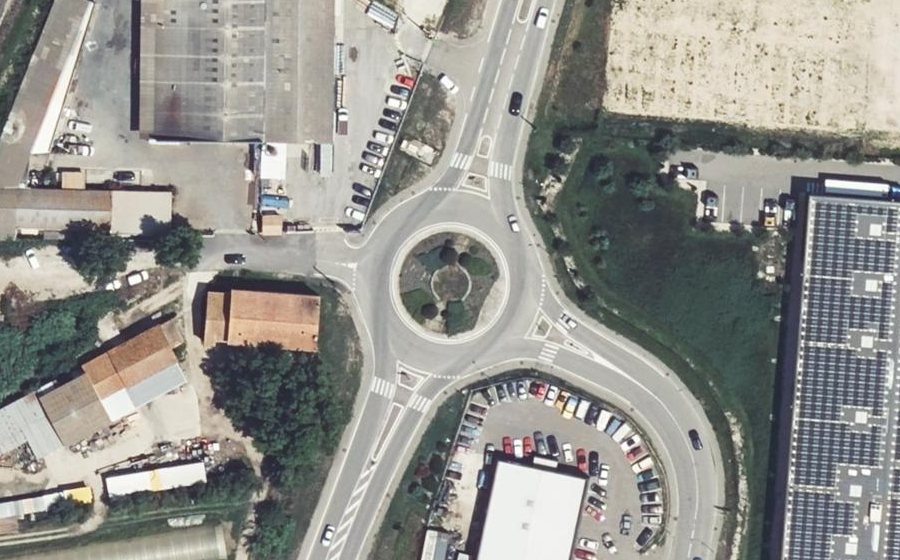 Vue aérienne du Giratoire de Sagnon