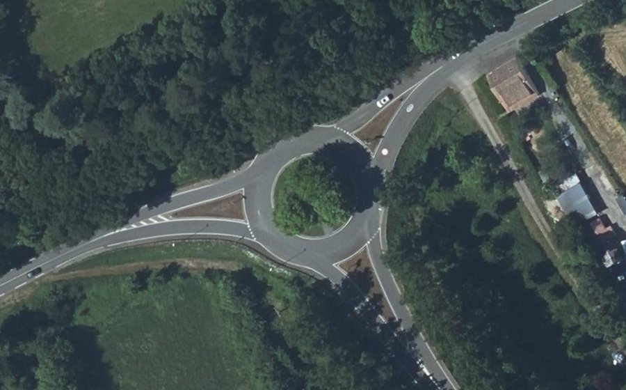 Vue aérienne du Rond-Point de la Paix