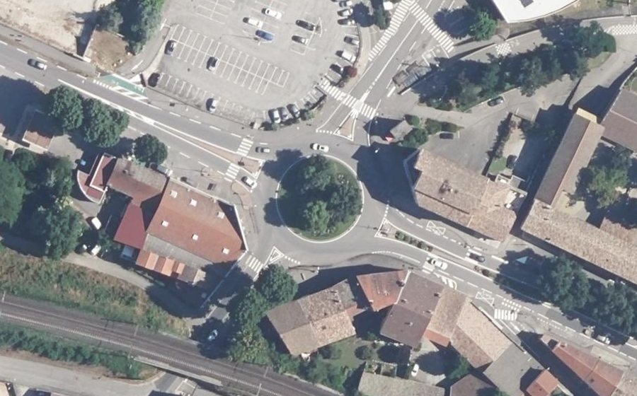 Vue aérienne du Rond-Point de l'Octroi