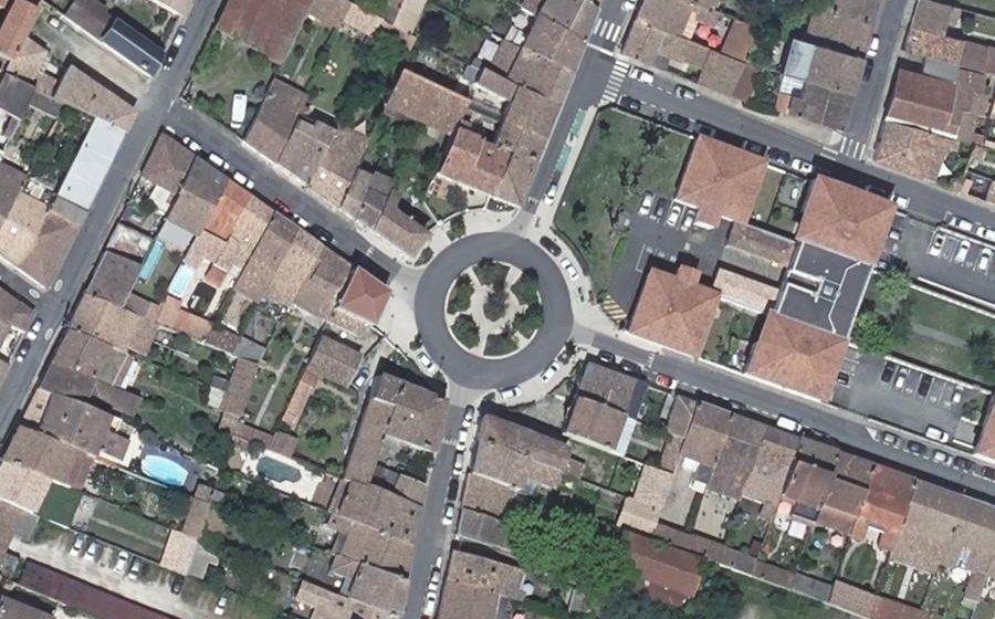 Vue aérienne du Place Guadet