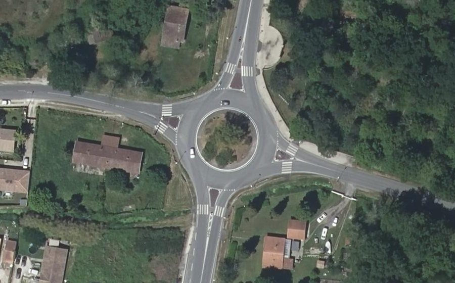 Vue aérienne du Rond-Point La Lagune