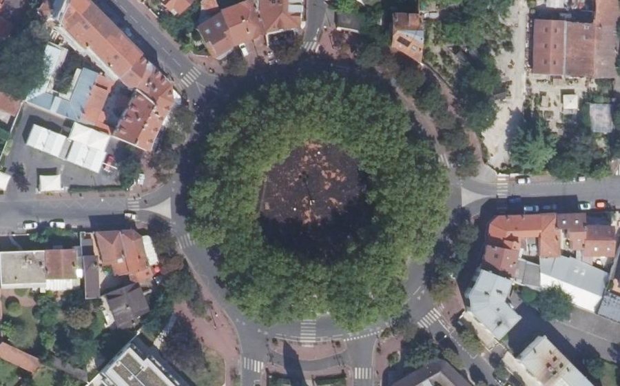 Vue aérienne du Place d'Adamville - Kennedy