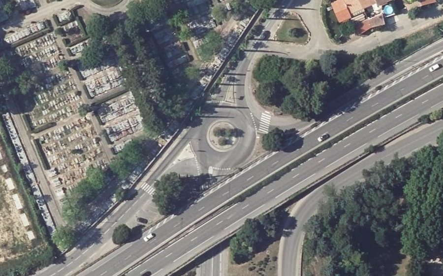Vue aérienne du Rond-Point Lucie Aubrac