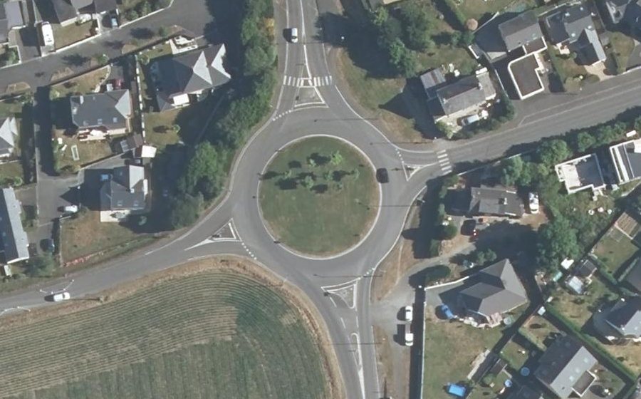 Vue aérienne du Rond-Point du Bocage