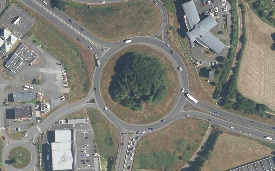 Vue aérienne du Rond-Point de Brézillet
