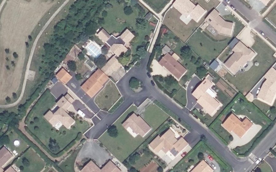 Vue aérienne du Jardin des Trois Versennes