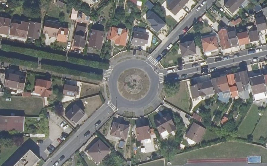 Vue aérienne du Rond-Point Albert Lefebvre