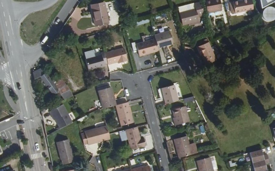 Vue aérienne du Rue des Merisiers