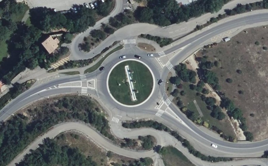 Vue aérienne du Rond-Point René Vietto