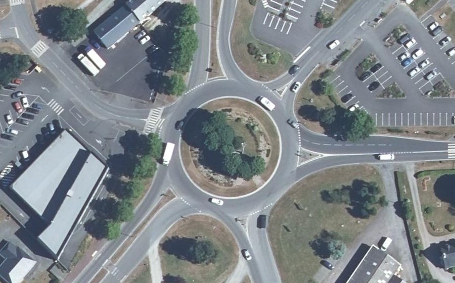 Vue aérienne du Rond-Point du Poirier