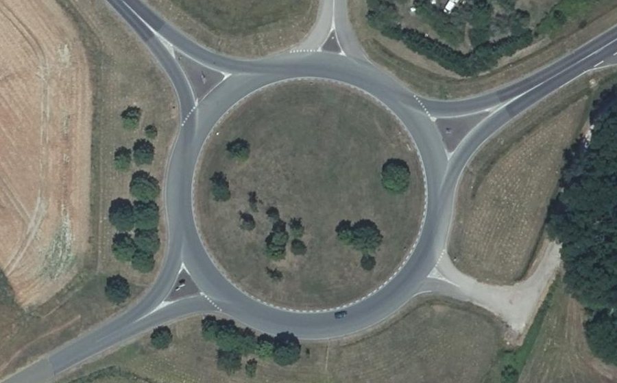 Vue aérienne du Rond-Point Gustave Eiffel